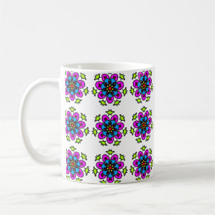 Floral Mandala Seamless Pattern Coffee Mug
