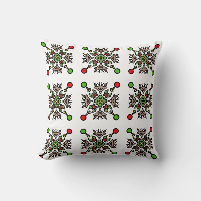 Floral Mandala Seamless Pattern Cushion (Front)