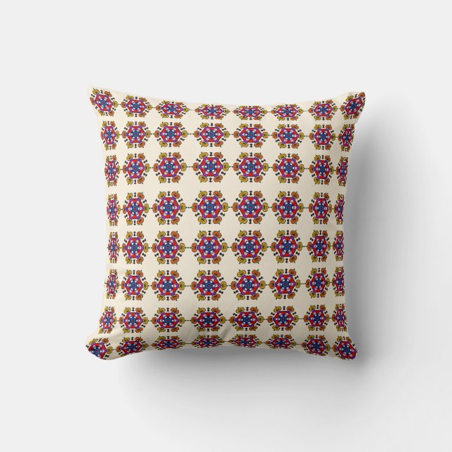 Floral Mandala Seamless Pattern Cushion (Front)