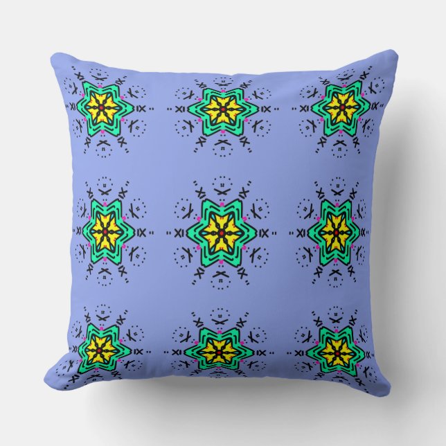 Floral Mandala Seamless Pattern Cushion (Front)