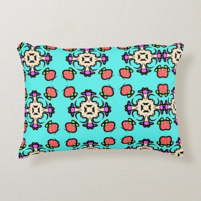 Floral Mandala Seamless Pattern Decorative Cushion (Front)
