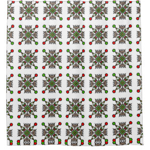 Floral Mandala Seamless Pattern Shower Curtain