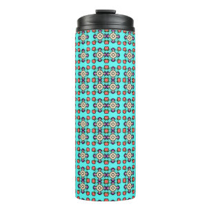 Floral Mandala Seamless Pattern Thermal Tumbler