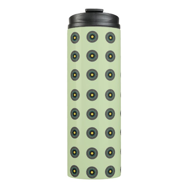 Floral Mandala Seamless Pattern Thermal Tumbler (Front)