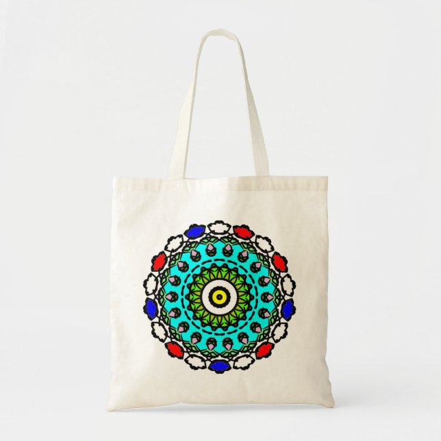 Floral Mandala Seamless Pattern Tote Bag (Front)