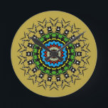 Floral Mandala Seamless Round Clock<br><div class="desc">Elevate your space with this intricately designed floral mandala. This seamless pattern features vibrant colors and a sophisticated geometric layout,  making it a perfect statement piece for any modern home decor. Its detailed artistry adds a touch of elegance and harmony to your surroundings.</div>