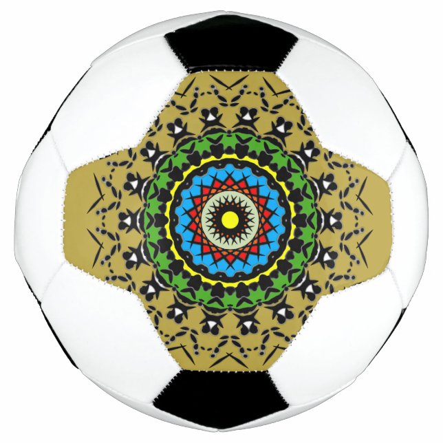 Floral Mandala Seamless Soccer Ball (Front)
