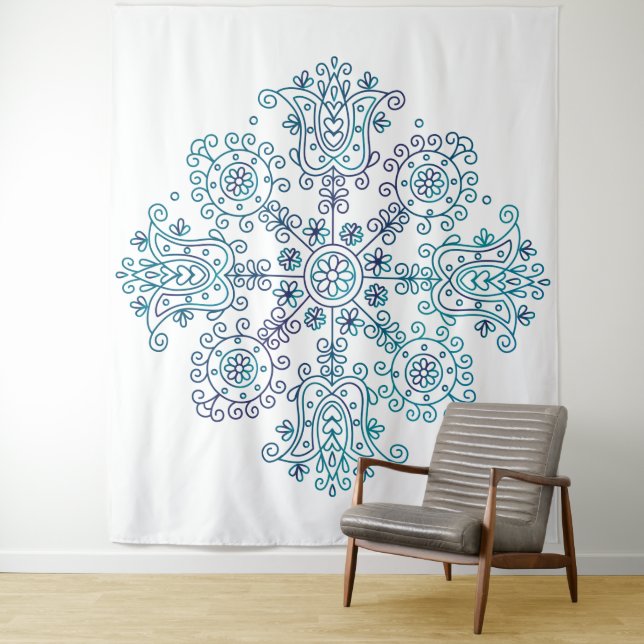 Floral Mandala Tapestry (In Situ)