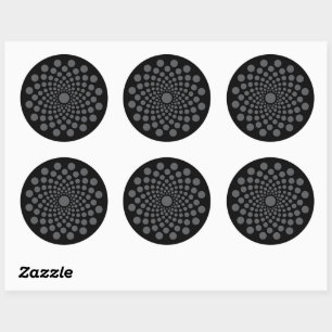 Floral Mandala Template Classic Round Sticker
