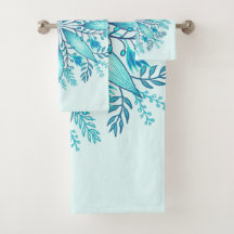 Floral Mandala - Turquoise Blue Boho Snowflake