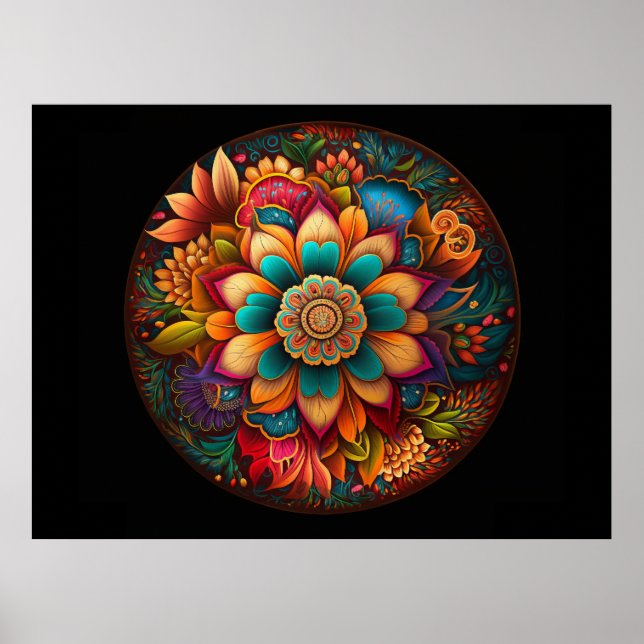 Floral Mandalas Poster (Front)