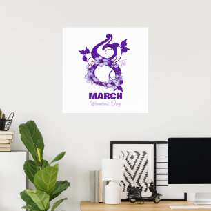 Floral March 8 International Woman's Day 2025 Poster