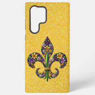 Floral Mardi Gras fleur de lis Samsung Galaxy Case