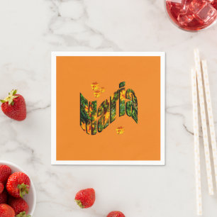 Floral Maria Name, Paper Birthday Napkins