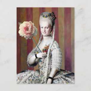 Floral Mask Diva Postcard