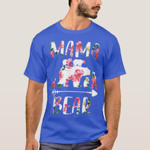 Floral Matching Family Outfits, Funny Mama Bear Fi T-Shirt