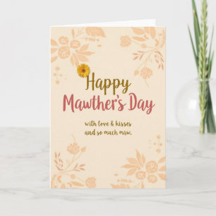 Floral Mawthers Day Card