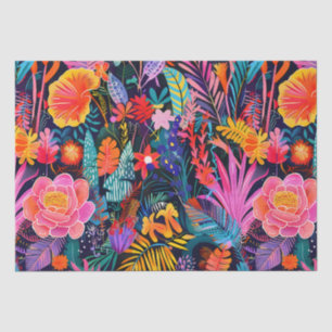 Floral Maximalism Bright Flower Tissue Paper