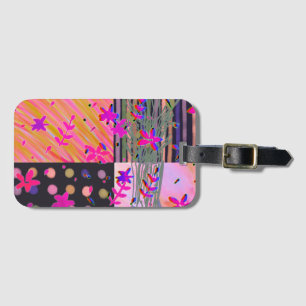 Floral Maximalism Tribute To Modern Art Luggage Tag