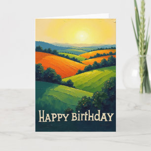 Floral Meadow Birthday Card