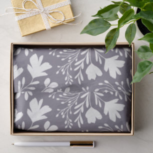 Floral Meadow Dreams Botanical Silhouettes lav Tissue Paper