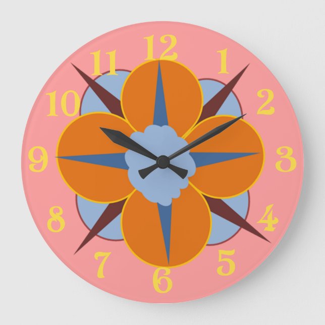 Floral Medallion Large Clock (Front)
