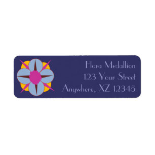 Floral Medallion Return Address Label