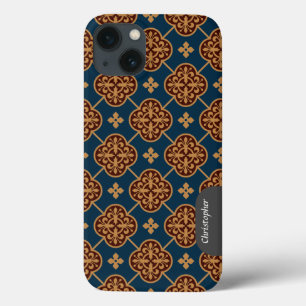 Floral mediaeval tile pattern CC0910 Augustus iPhone 13 Case