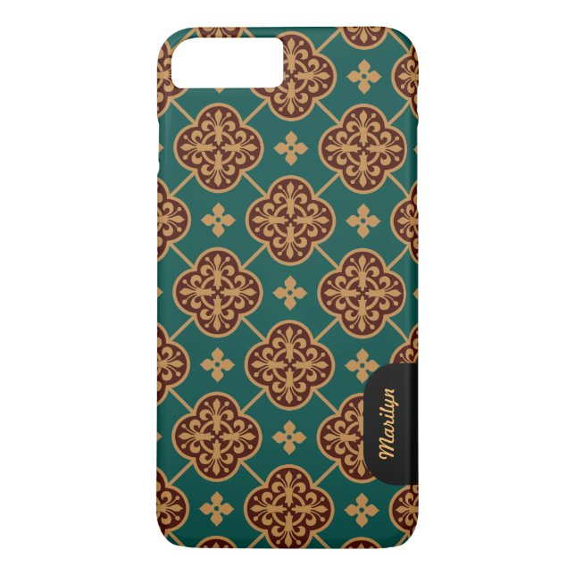 Floral mediaeval tile pattern CC0911 Augustus Pugi Case-Mate iPhone Case (Back)