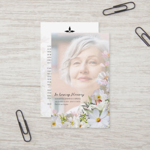 Floral Memorial Prayer Cards