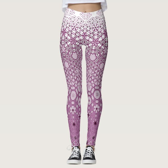 Floral Metamorphosis Pattern Leggings (Front)