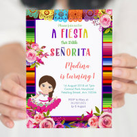 Floral Mexican birthday invitations