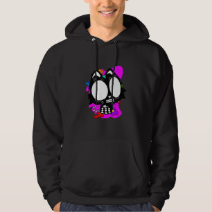 Floral Mexican Cat Day of the Dead Dia De Muertos Hoodie