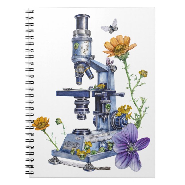 Floral Microscope Notebook (Front)