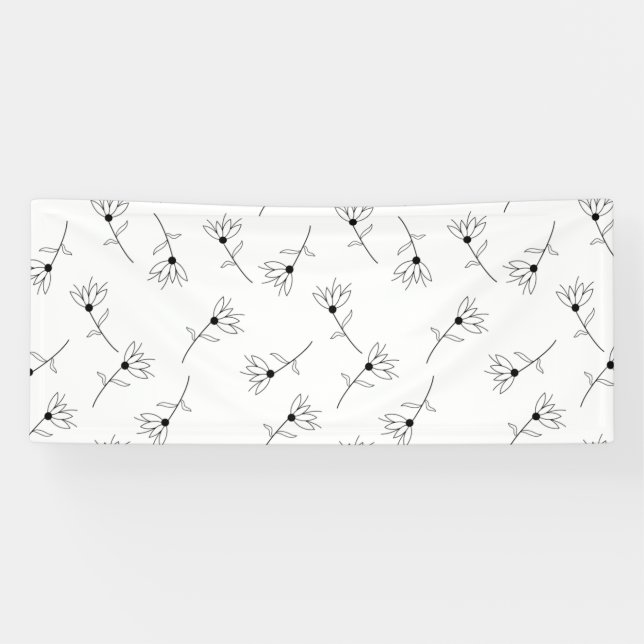 Floral, Milk White, Romance Banner (Horizontal)