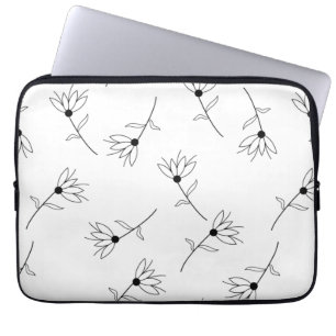 Floral, Milk White, Romance Electronics Bag