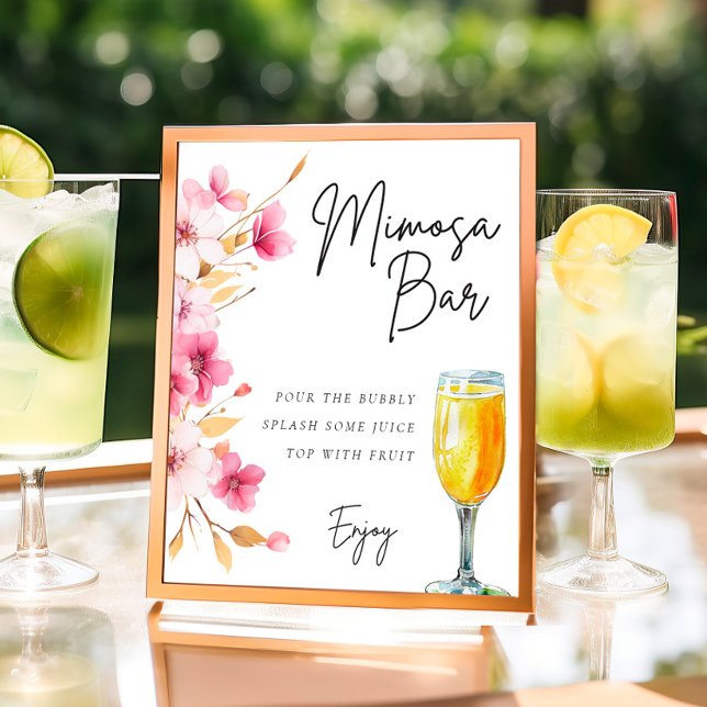 Floral Mimosa Bar Sign Bridal Shower (Creator Uploaded)