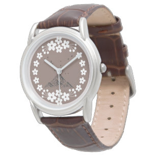 Floral Minimal Watch Elegant Neutral Wrist Watch