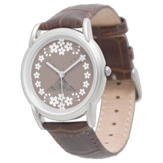 Floral Minimal Watch | Elegant Neutral Wrist Watch