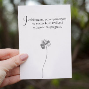 Floral Minimalist Customisable Affirmation Card