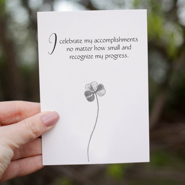 Floral Minimalist Customisable Affirmation Card  (Creator Uploaded)