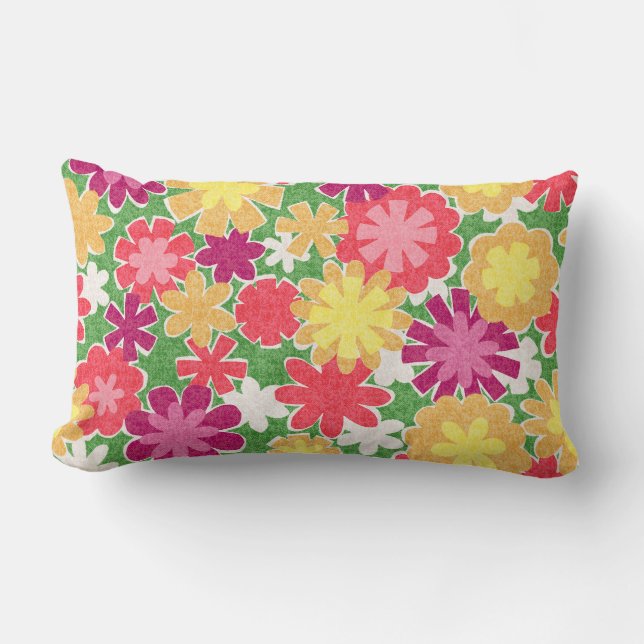 Floral Mix Lumbar Cushion (Front)