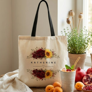Floral Modern Aesthetic Elegant Misty Title Design Tote Bag