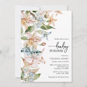 Floral Modern Baby Shower Invitation