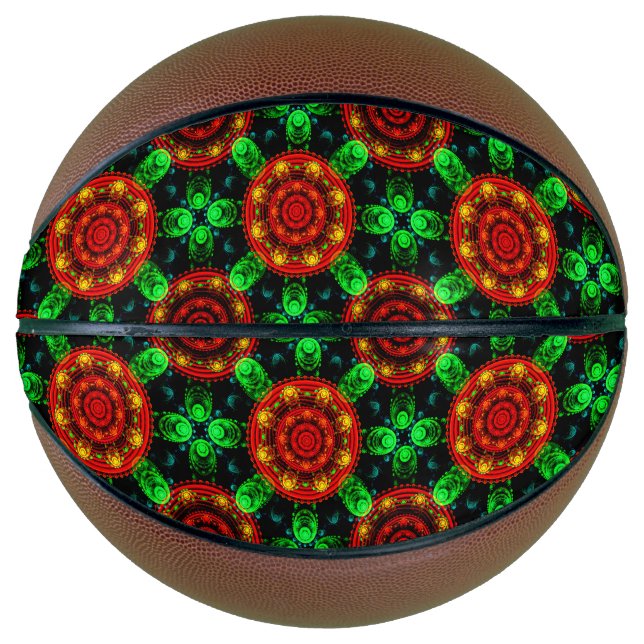 Floral Modern Boho Elegant Abstract Pattern #504 Basketball (Front)