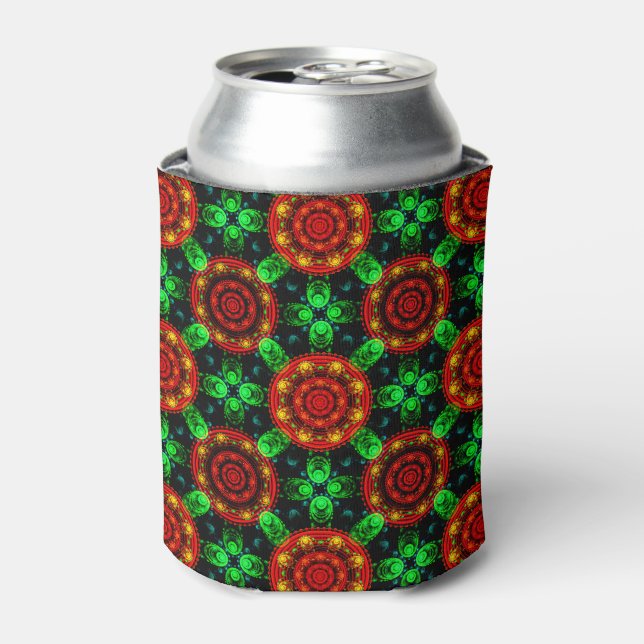 Floral Modern Boho Elegant Abstract Pattern #504 Can Cooler (Can Front)