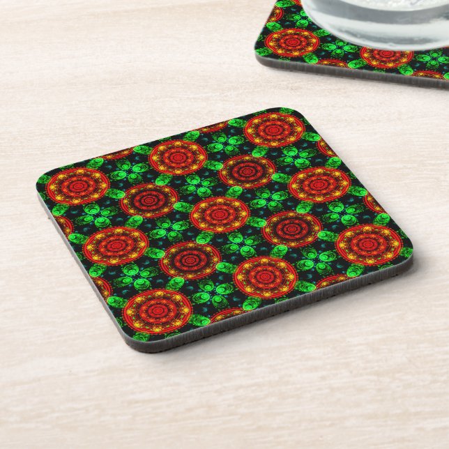 Floral Modern Boho Elegant Abstract Pattern #504 Coaster (Left Side)
