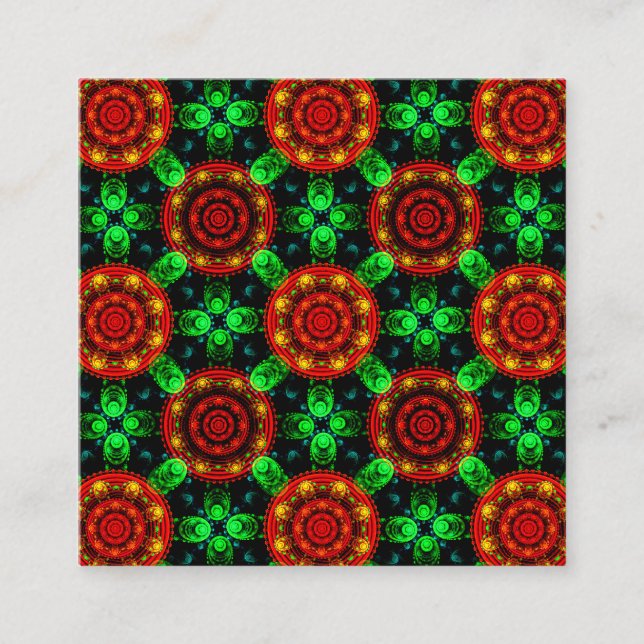 Floral Modern Boho Elegant Abstract Pattern #504 Enclosure Card (Front)