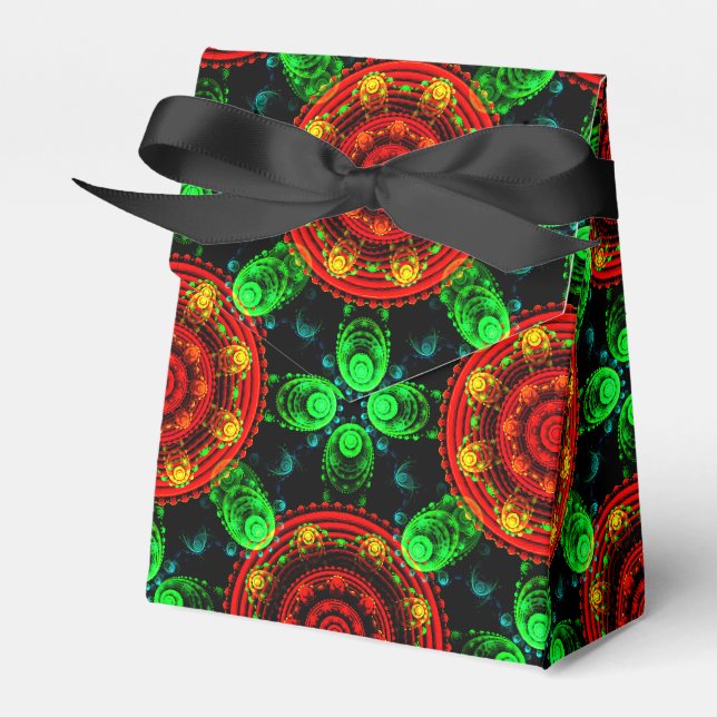 Floral Modern Boho Elegant Abstract Pattern #504 Favour Box (Front Side)