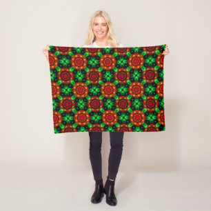 Floral Modern Boho Elegant Abstract Pattern #504 Fleece Blanket
